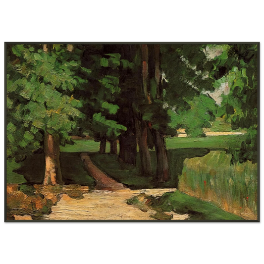 Paul Cezanne  Lane of Chestnut Trees at the Jas de Bouffan Framed Art Print  - Aluminum Frame - 21x29.7 cm / 8x12"
