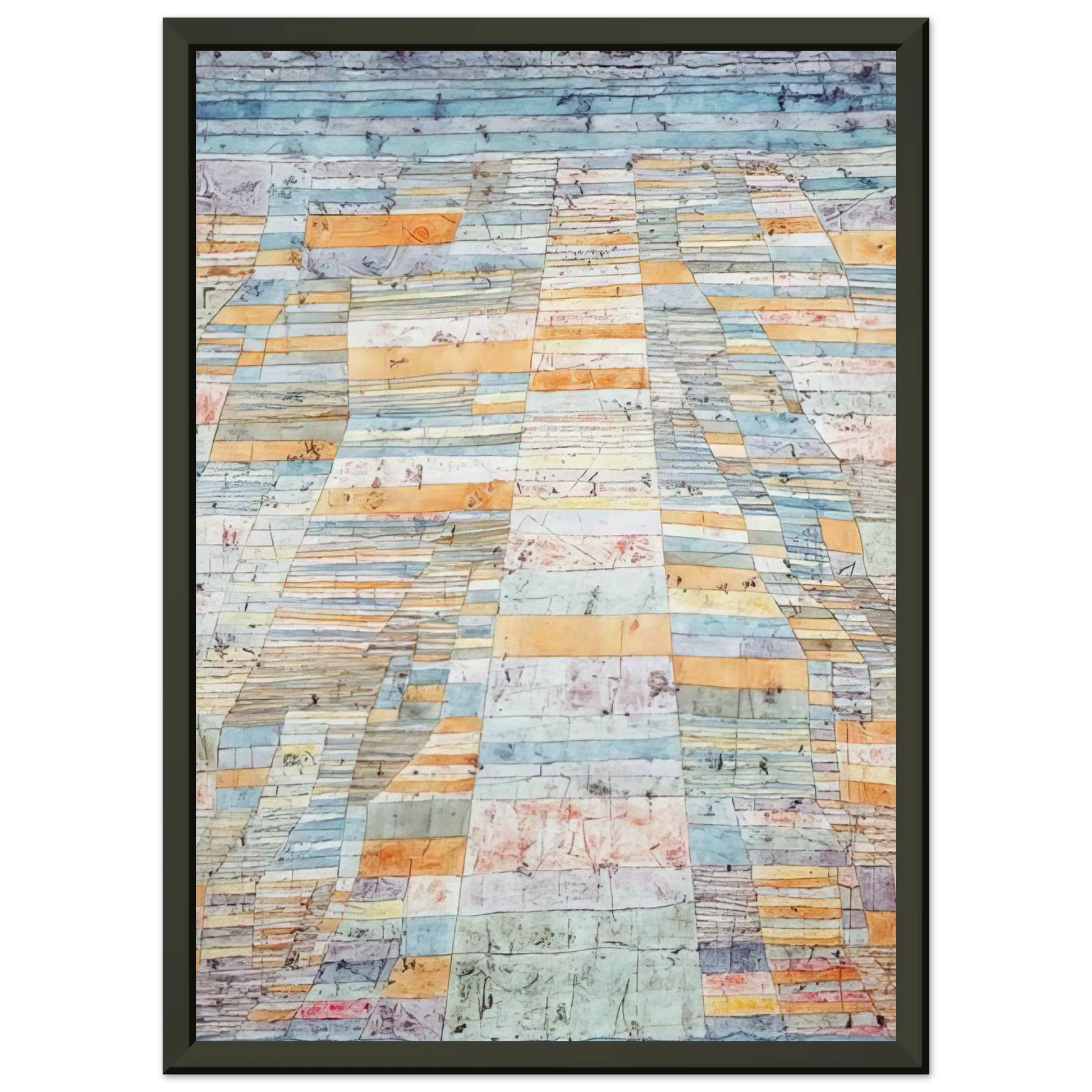 Paul Klee  MAIN PATH AND BYWAYS 1929 Framed Art Print  - Aluminum Frame - 40x50 cm / 16x20 inches