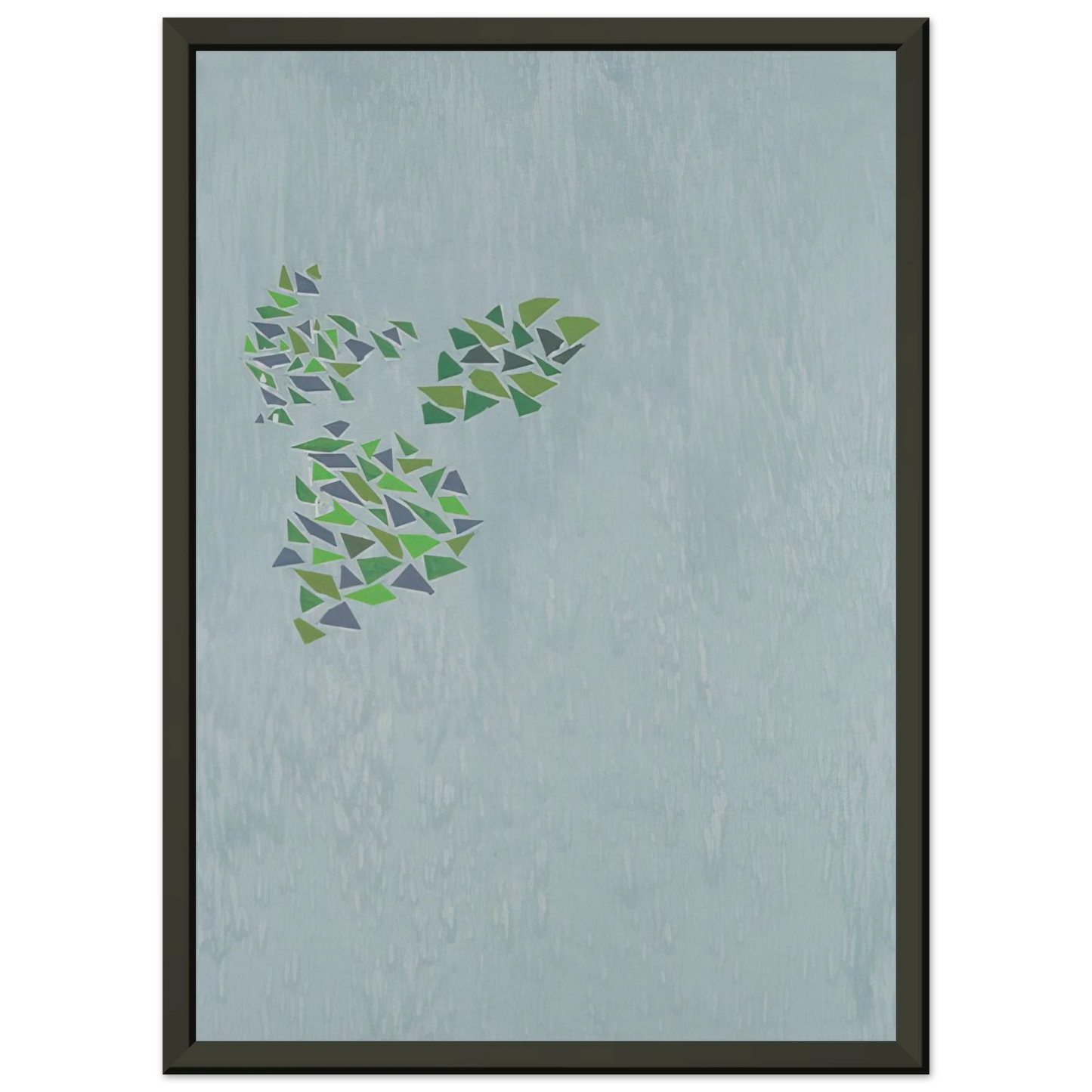 Robert Goodnough  Colors on Blue  PostPainterly Abstraction Framed Art Print  - Aluminum Frame - 60x80 cm / 24x32 inches