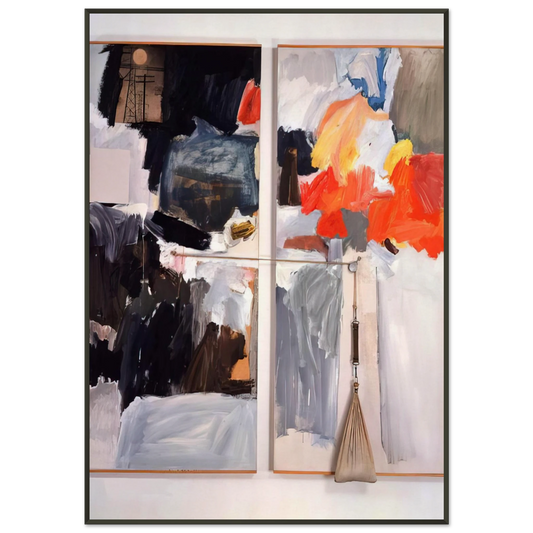 Robert Rauschenberg  STUDIO PAINTING 1961 Framed Art Print  - Aluminum Frame - 21x29.7 cm / 8x12"