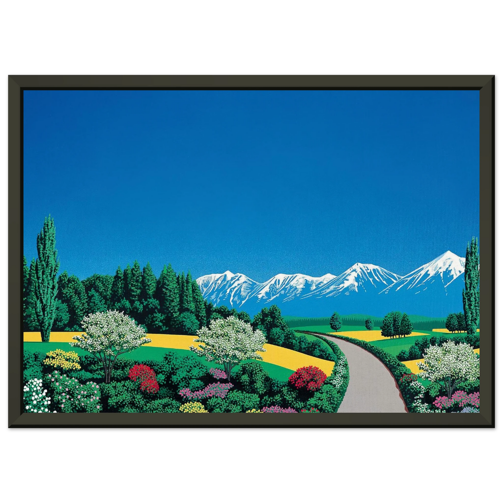 Hiroshi Nagai  Elv Alps Framed Art Print  - Aluminum Frame - 60x80 cm / 24x32 inches