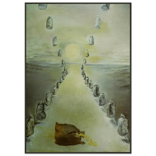 Salvador Dali  THE PATH OF ENIGMAS FIRST VERSION Framed Art Print  - Aluminum Frame - 21x29.7 cm / 8x12"