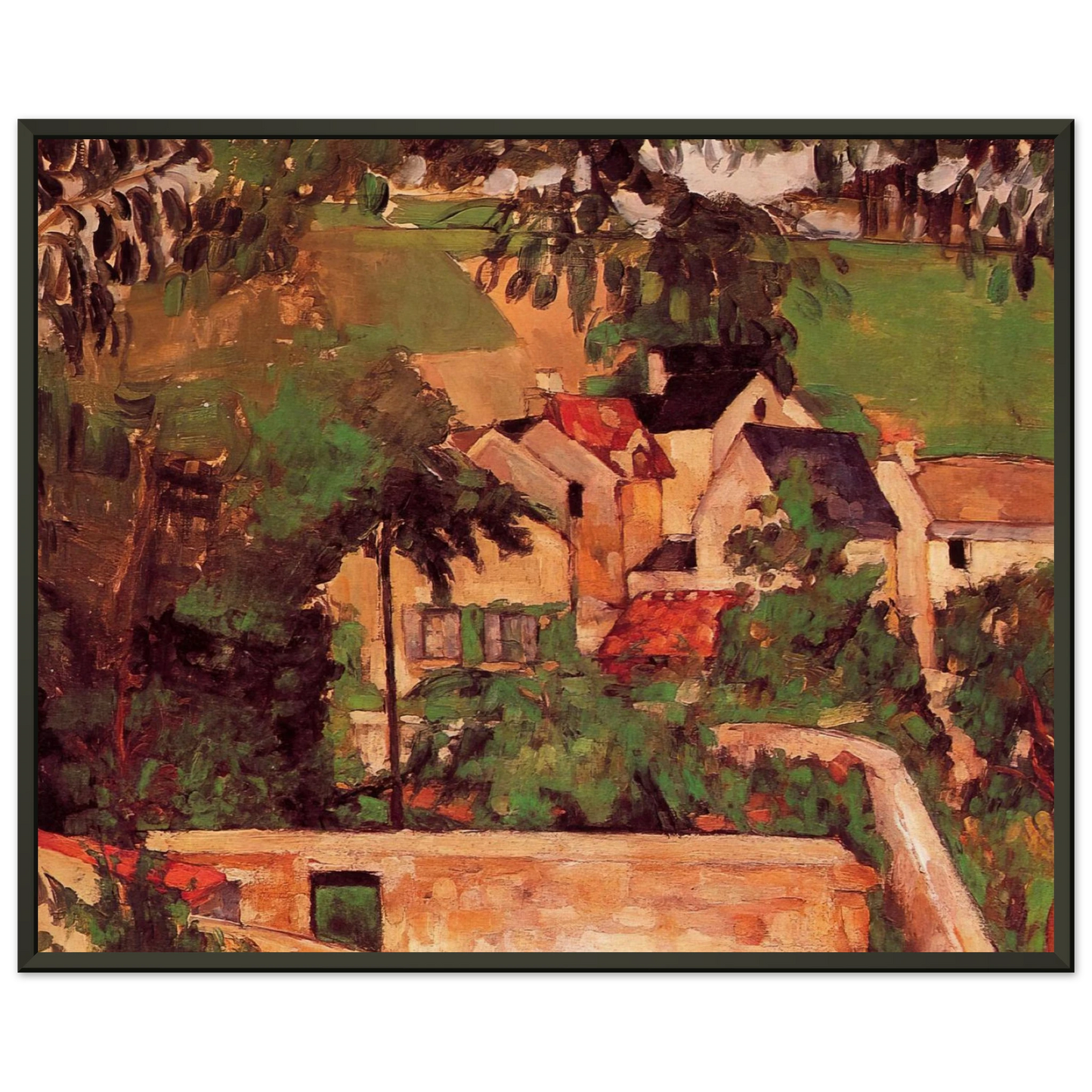Paul Cezanne  Etude  Paysage a Auvers Framed Art Print  - Aluminum Frame - 40x50 cm / 16x20 inches
