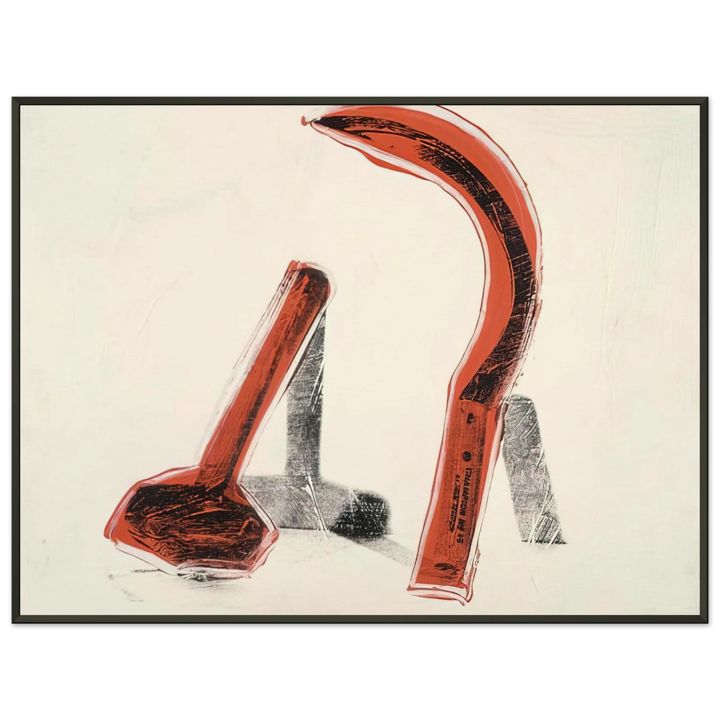 Andy Warhol  Hammer and Sickle Framed Art Print  - Aluminum Frame - 40x50 cm / 16x20 inches