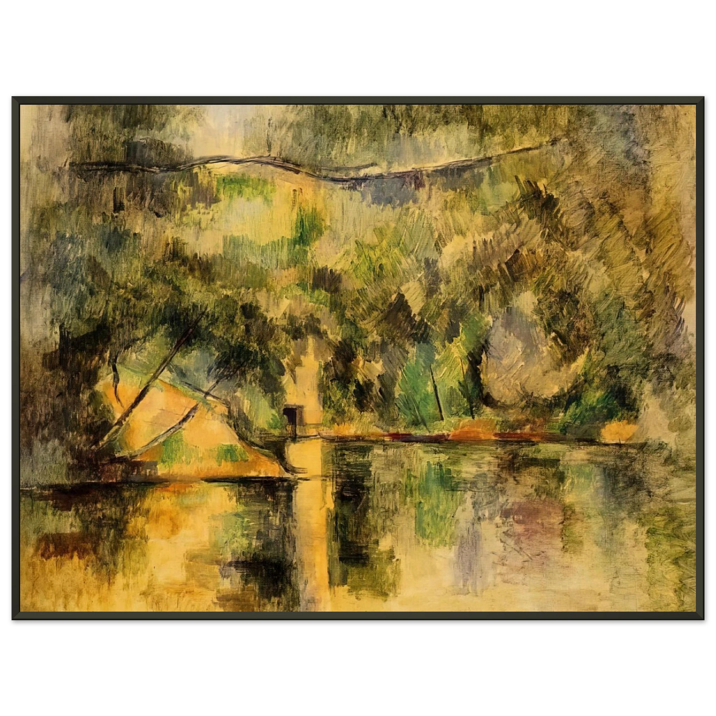 Paul Cezanne  Reflections in the Water Framed Art Print  - Aluminum Frame - 60x80 cm / 24x32 inches