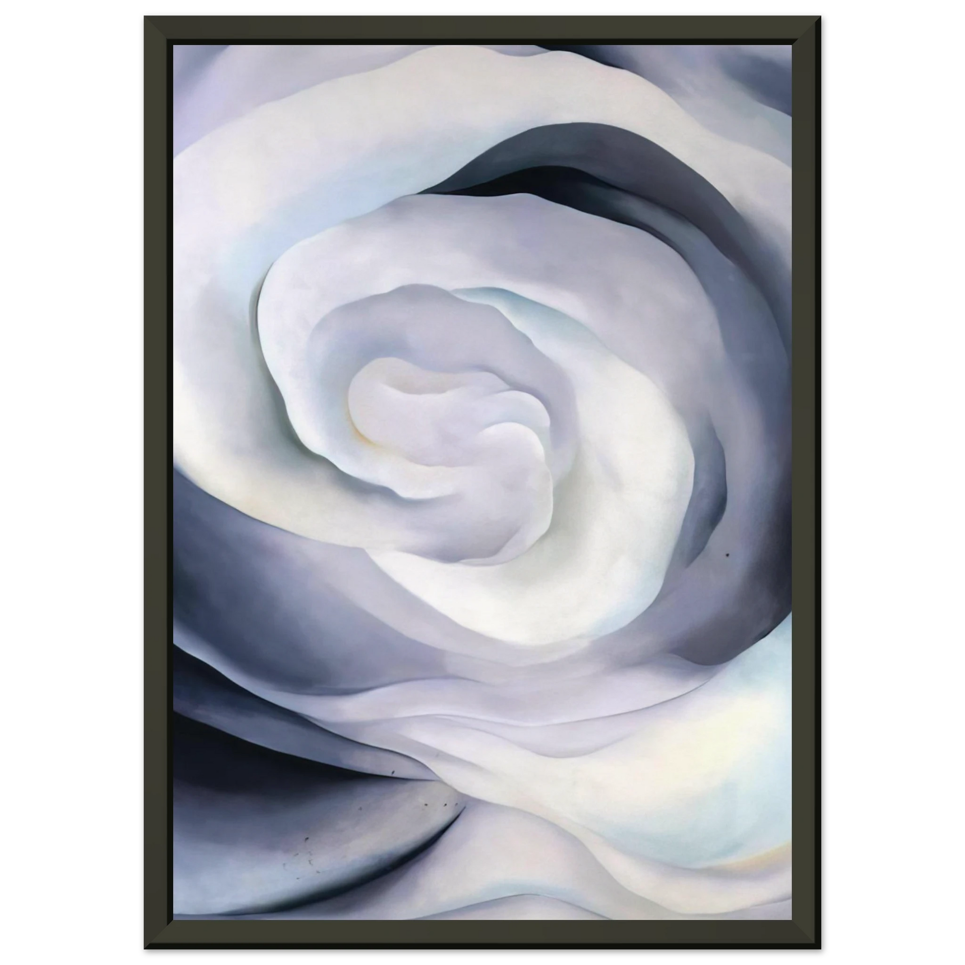 Georgia OKeeffe  Abstraction White Rose Framed Art Print  - Aluminum Frame - 70x100 cm / 28x40 inches