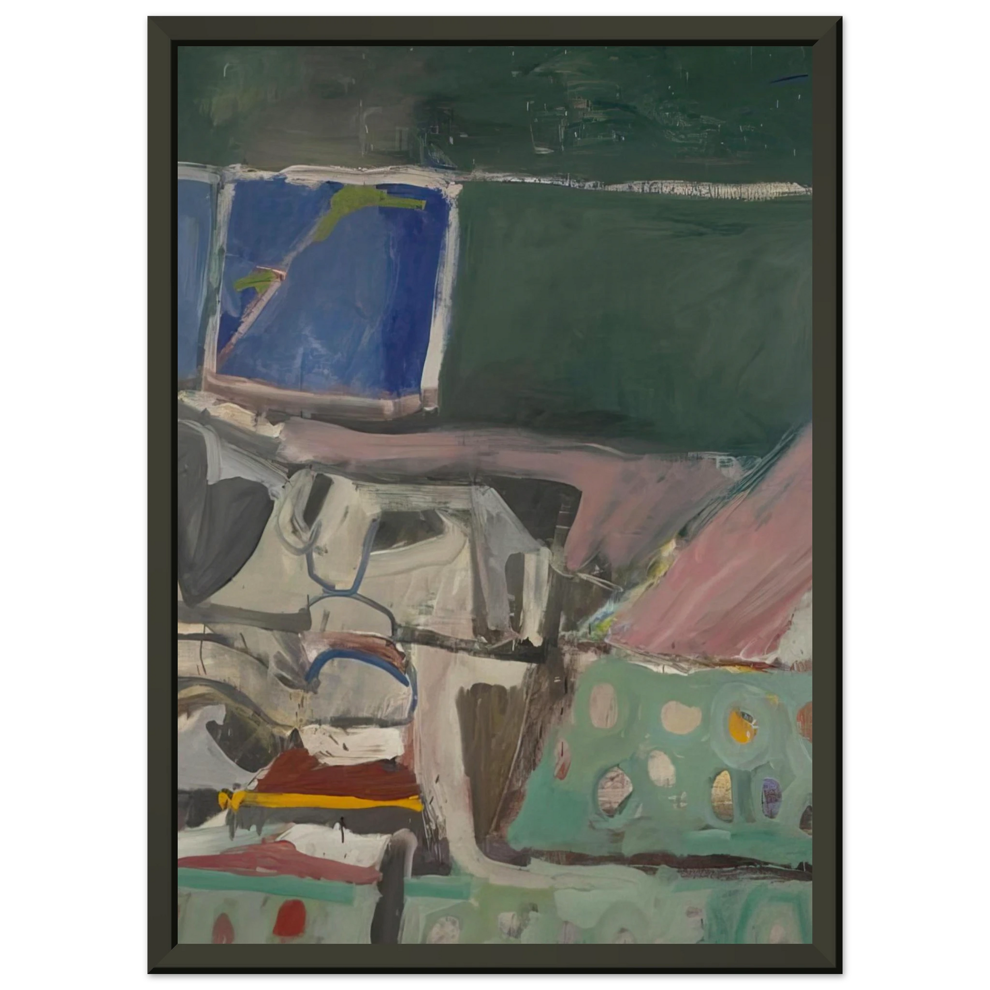 Richard Diebenkorn  Berkeley 58 Framed Art Print  - Aluminum Frame - 60x80 cm / 24x32 inches