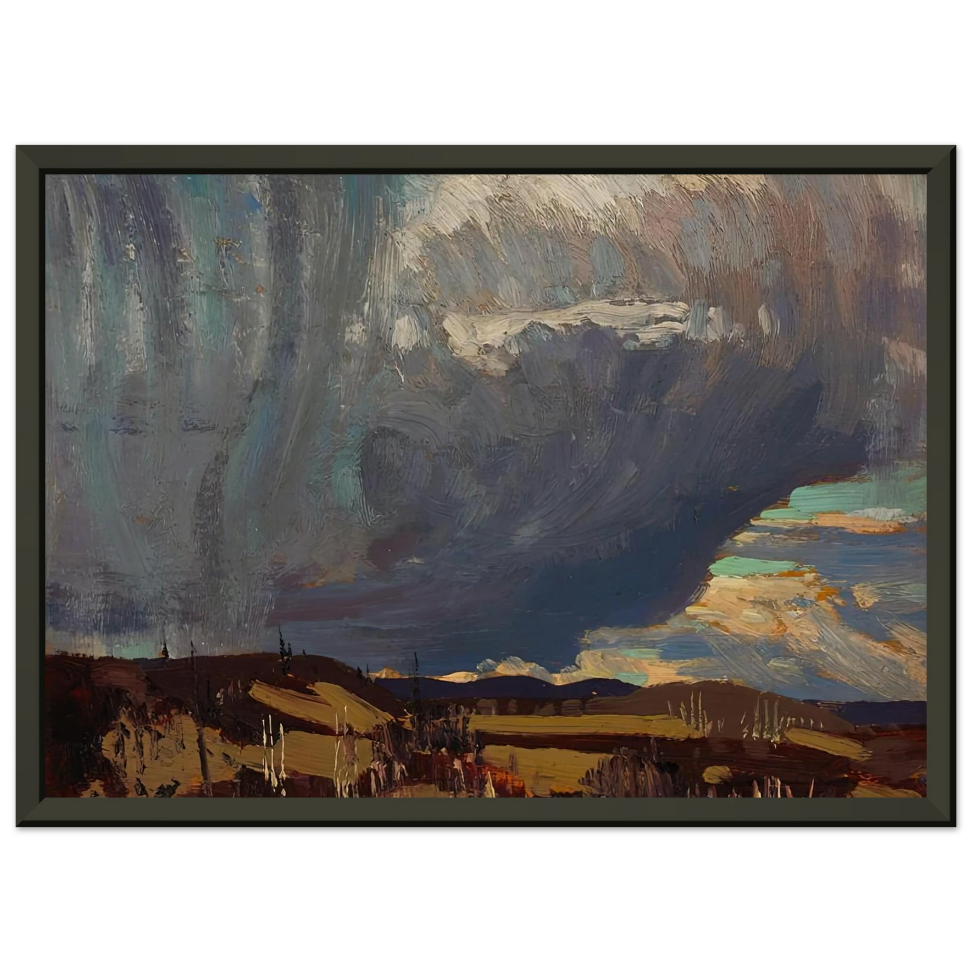 Tom Thomson  APPROACHING SNOWSTORM 1915 Framed Art Print  - Aluminum Frame - 70x100 cm / 28x40 inches