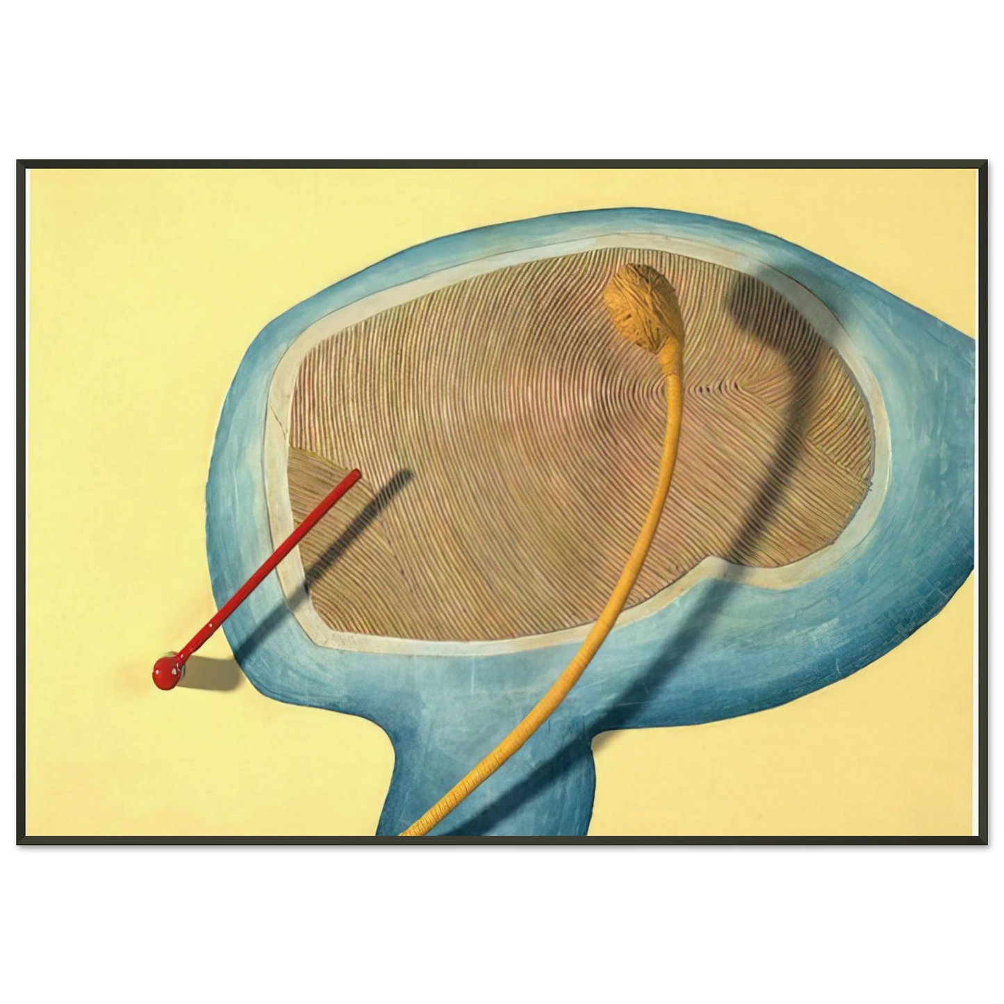 Eva Hesse  LEGS OF A WALKING BALL 1965 Framed Art Print  - Aluminum Frame - 21x29.7 cm / 8x12"