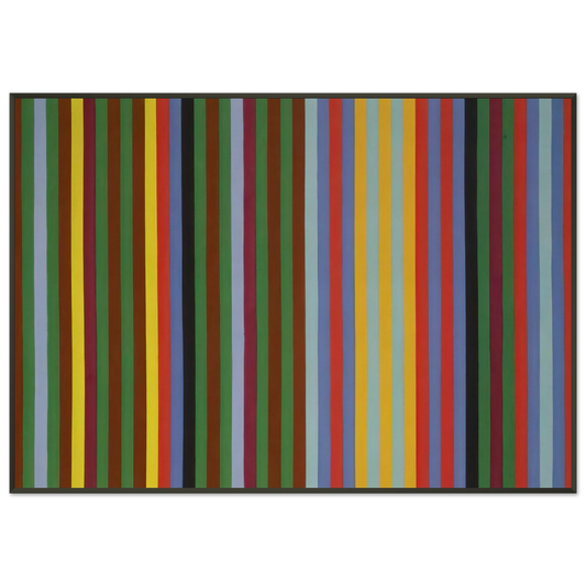 Gene Davis  Circus Sounds  1967 Framed Art Print  - Aluminum Frame - 21x29.7 cm / 8x12"