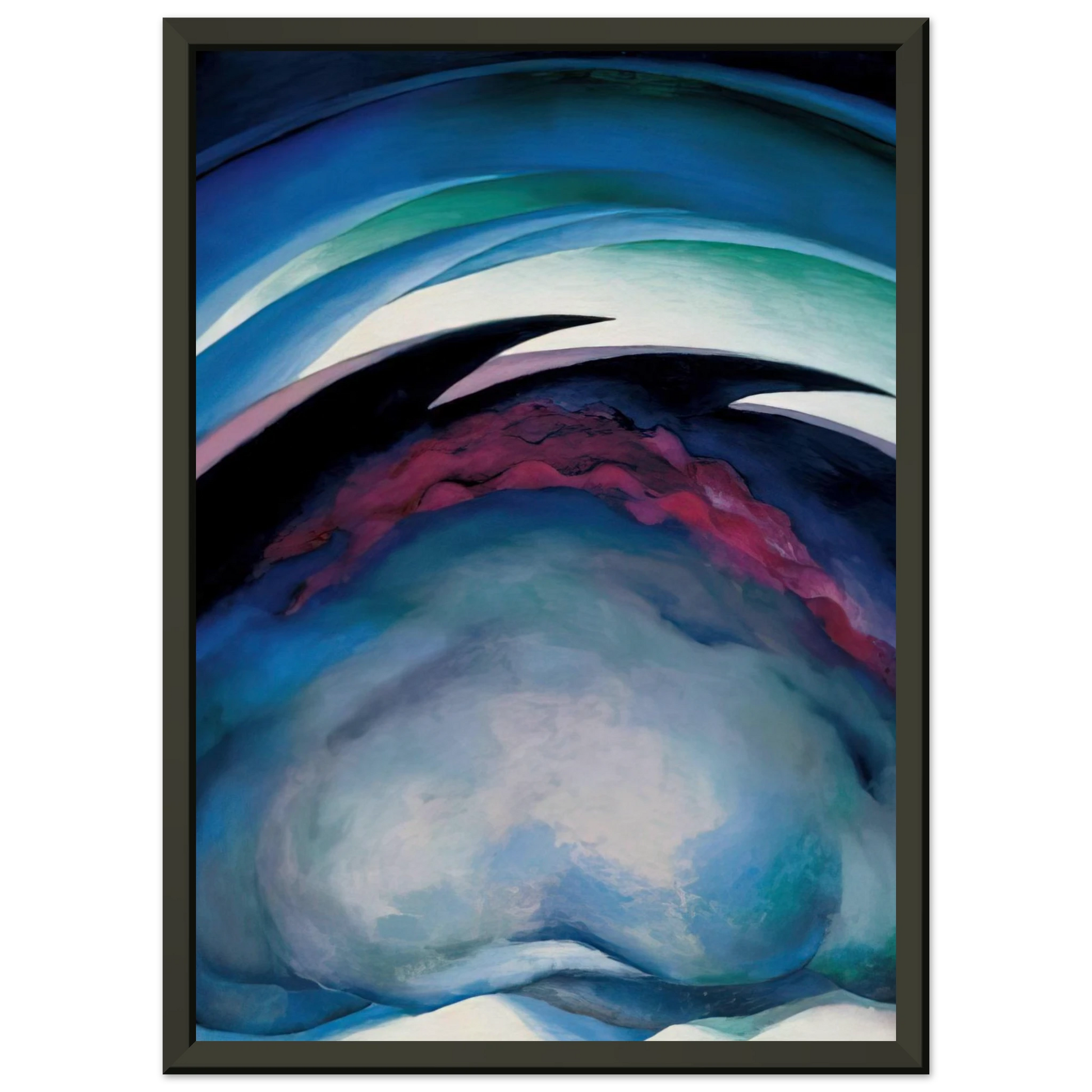 Georgia OKeeffe  From the Plains I Framed Art Print  - Aluminum Frame - 40x50 cm / 16x20 inches