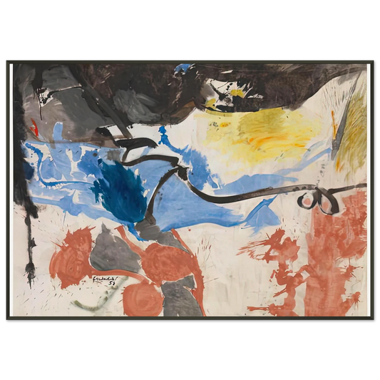 Helen Frankenthaler  Hotel CroMagnon 1958 Framed Art Print  - Aluminum Frame - 21x29.7 cm / 8x12"