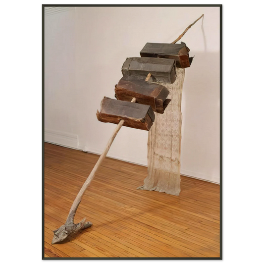 Robert Rauschenberg  UNTITLED VENETIAN 1973 Framed Art Print  - Aluminum Frame - 21x29.7 cm / 8x12"
