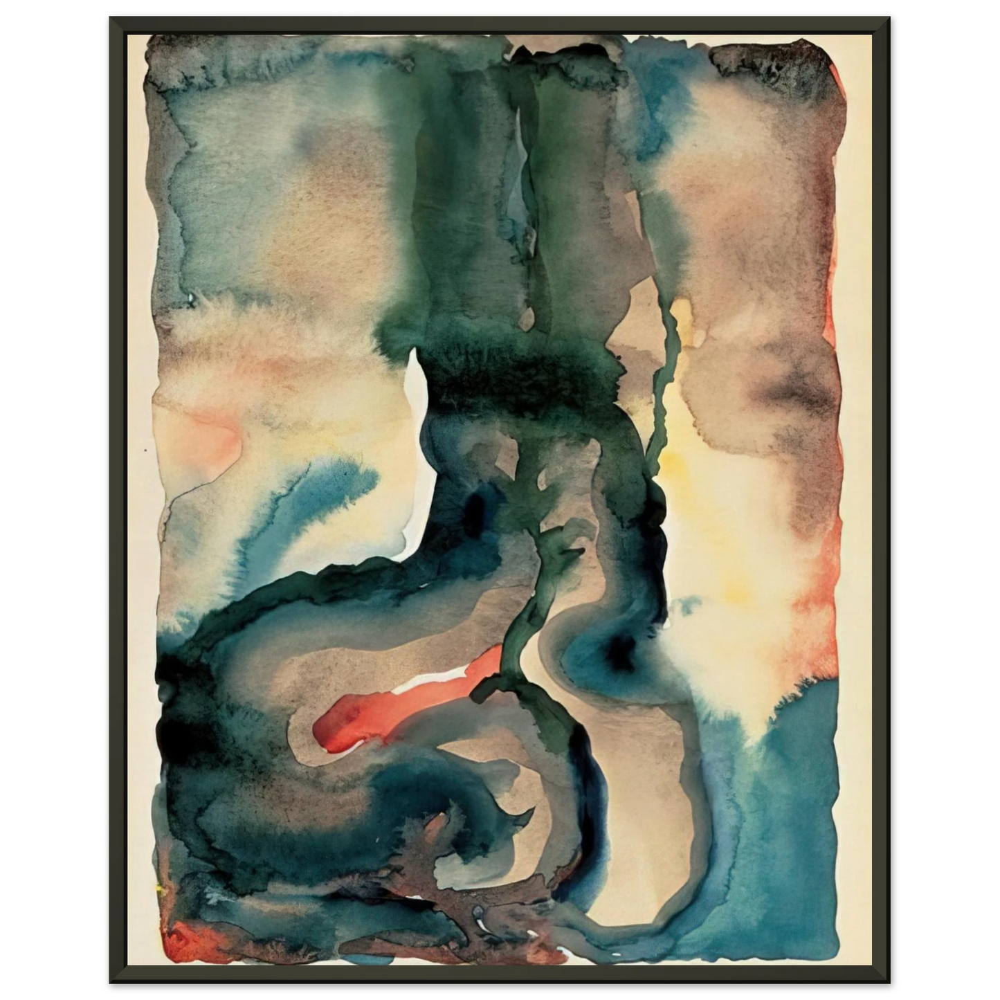 Georgia OKeeffe  Portrait No III Framed Art Print  - Aluminum Frame - 70x100 cm / 28x40 inches