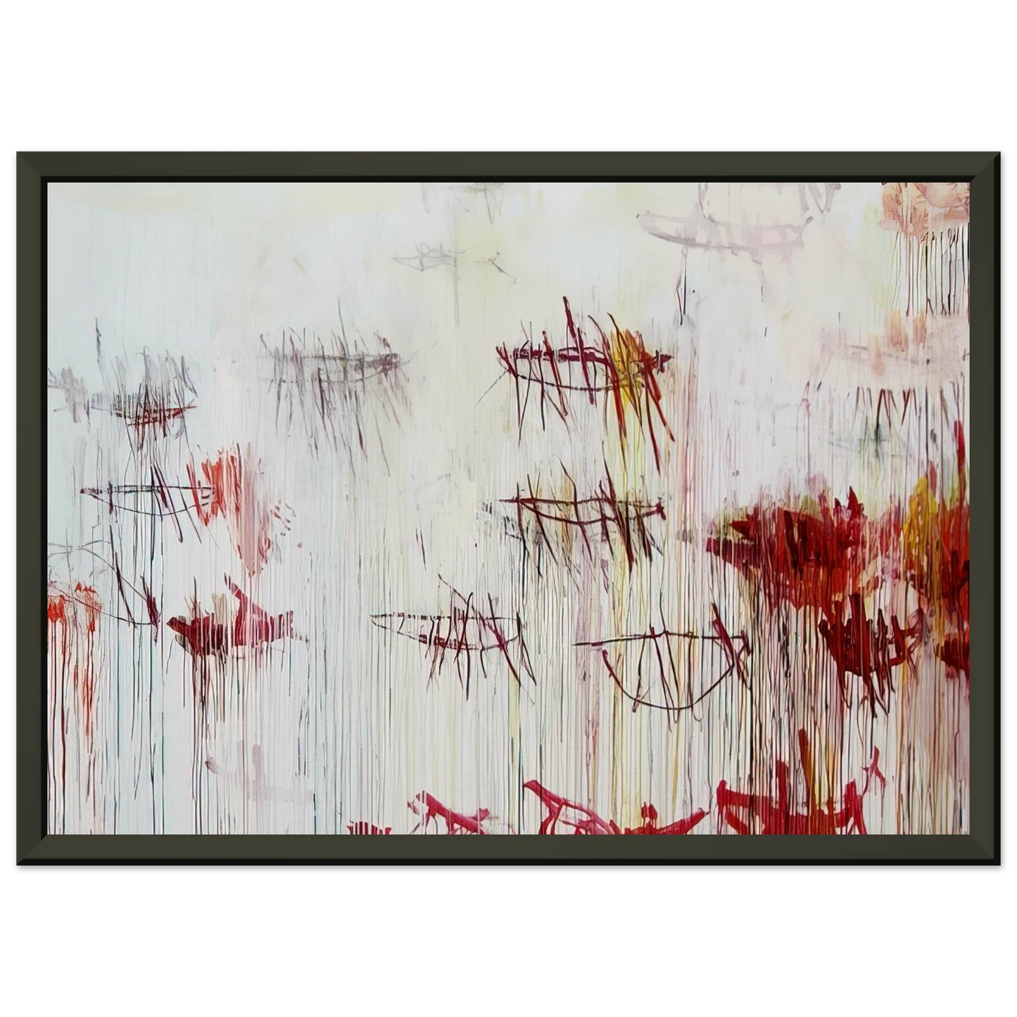 Cy Twombly  Lepanto Part IX Framed Art Print  - Aluminum Frame - 70x100 cm / 28x40 inches