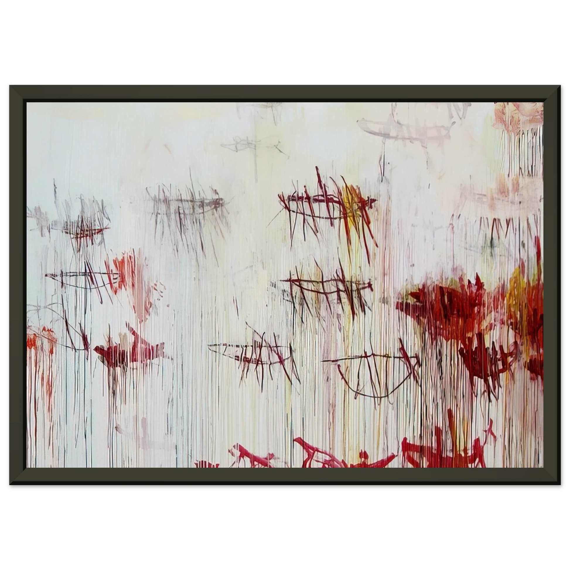 Cy Twombly  Lepanto Part IX Framed Art Print  - Aluminum Frame - 70x100 cm / 28x40 inches
