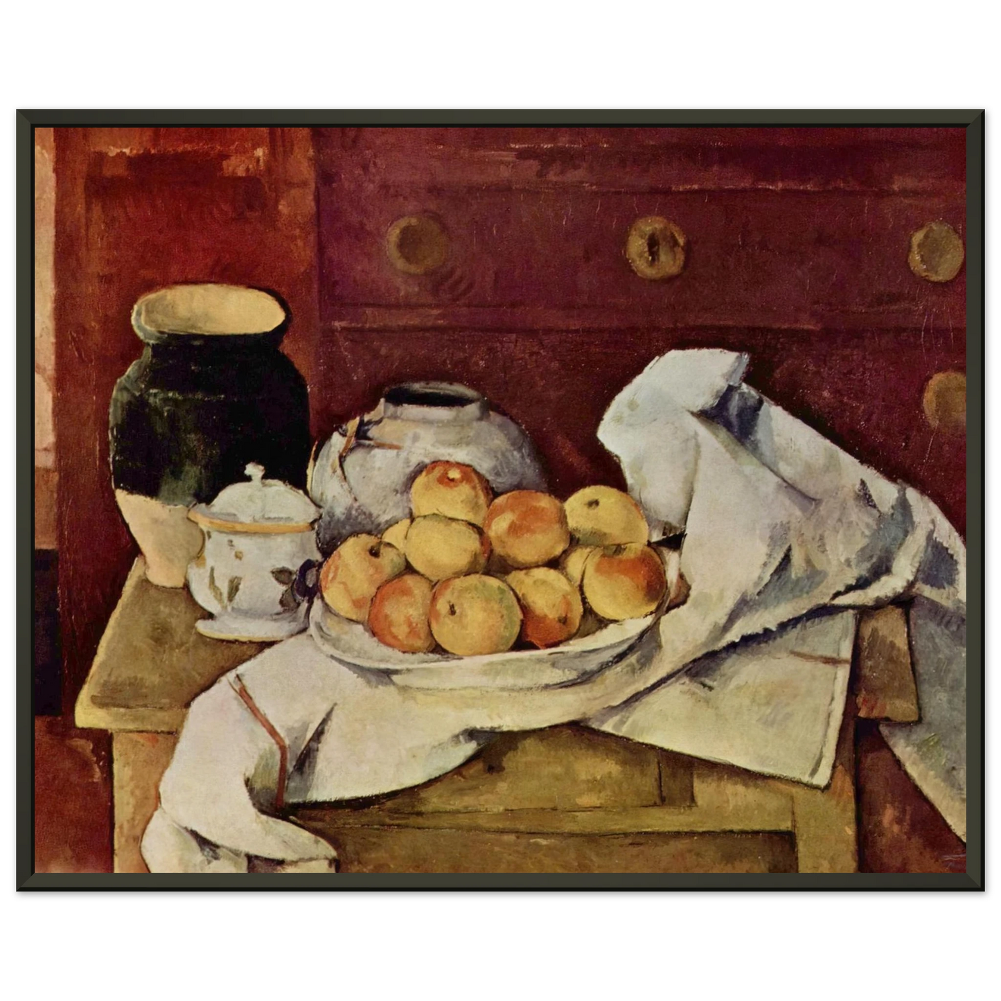 Paul Cezanne  Still Life with a Chest of Drawers Framed Art Print  - Aluminum Frame - 60x80 cm / 24x32 inches