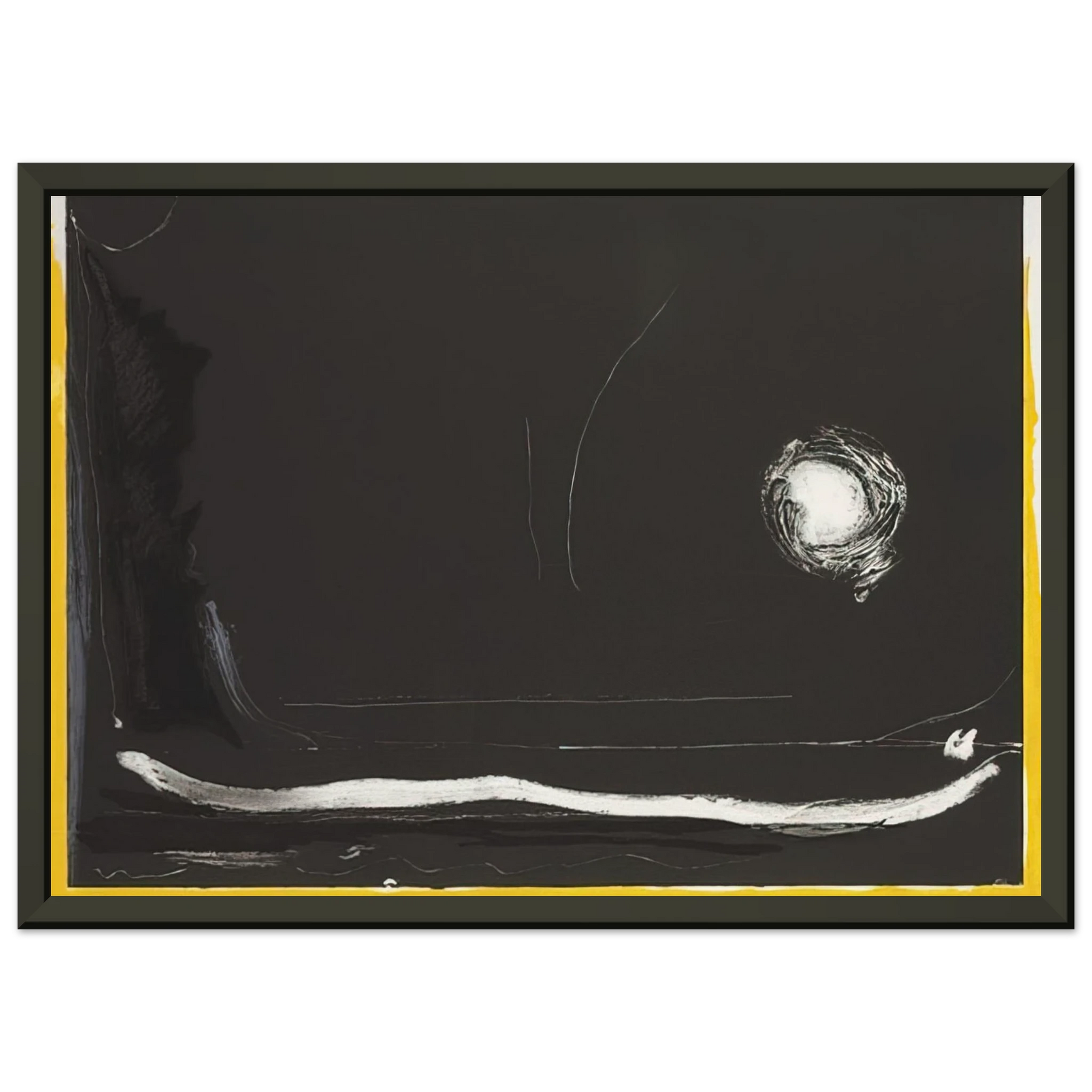 Helen Frankenthaler  Yellow Jack  1985 Framed Art Print  - Aluminum Frame - 70x100 cm / 28x40 inches