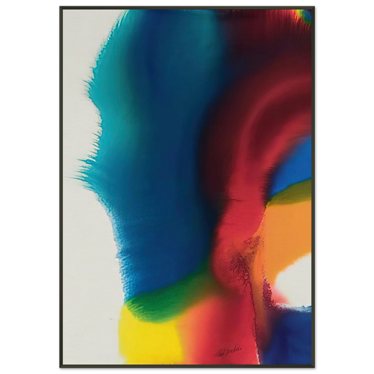 Paul Jenkins  Rainbow Bleed Framed Art Print  - Aluminum Frame - 21x29.7 cm / 8x12"