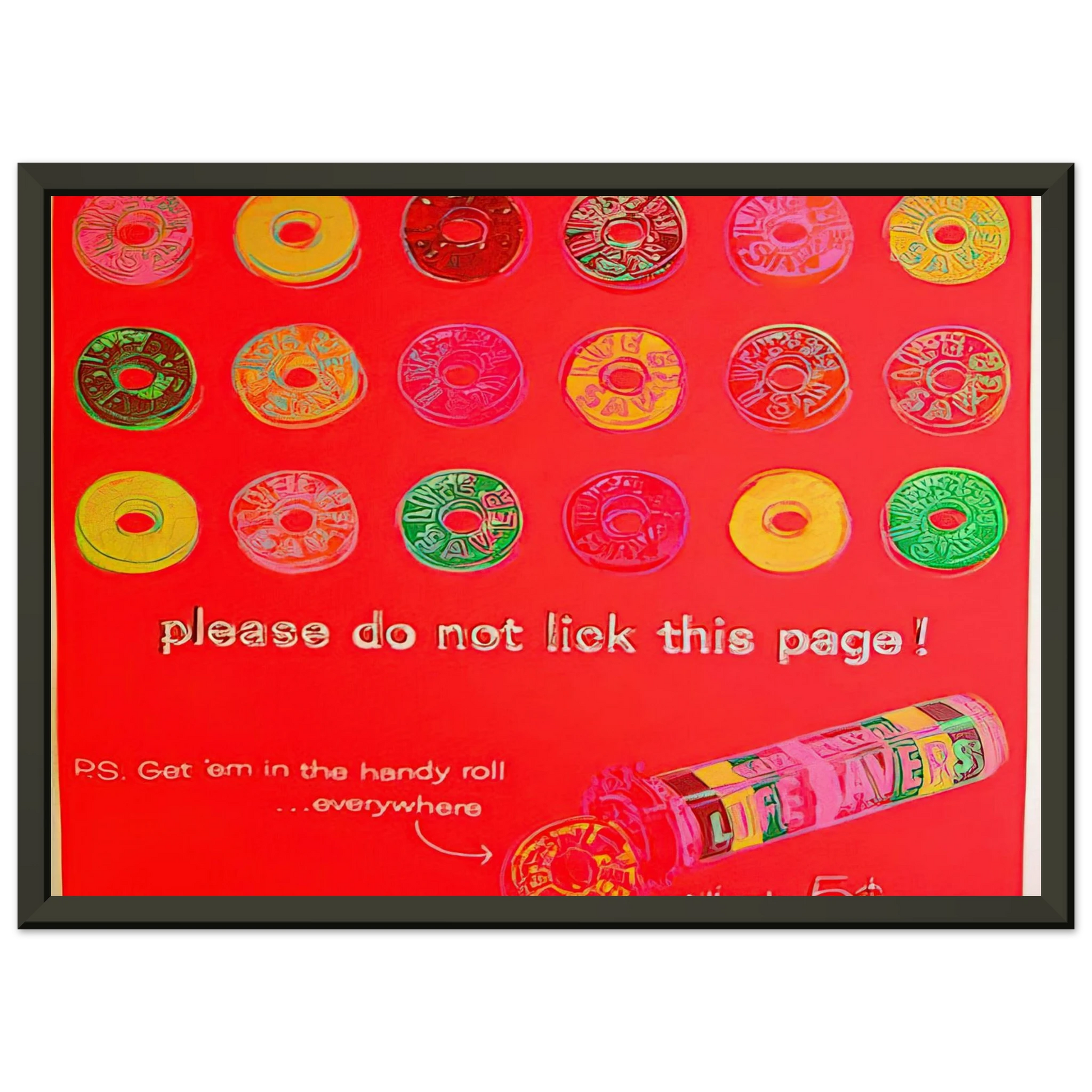 Andy Warhol  Life Savers Framed Art Print  - Aluminum Frame - 60x80 cm / 24x32 inches