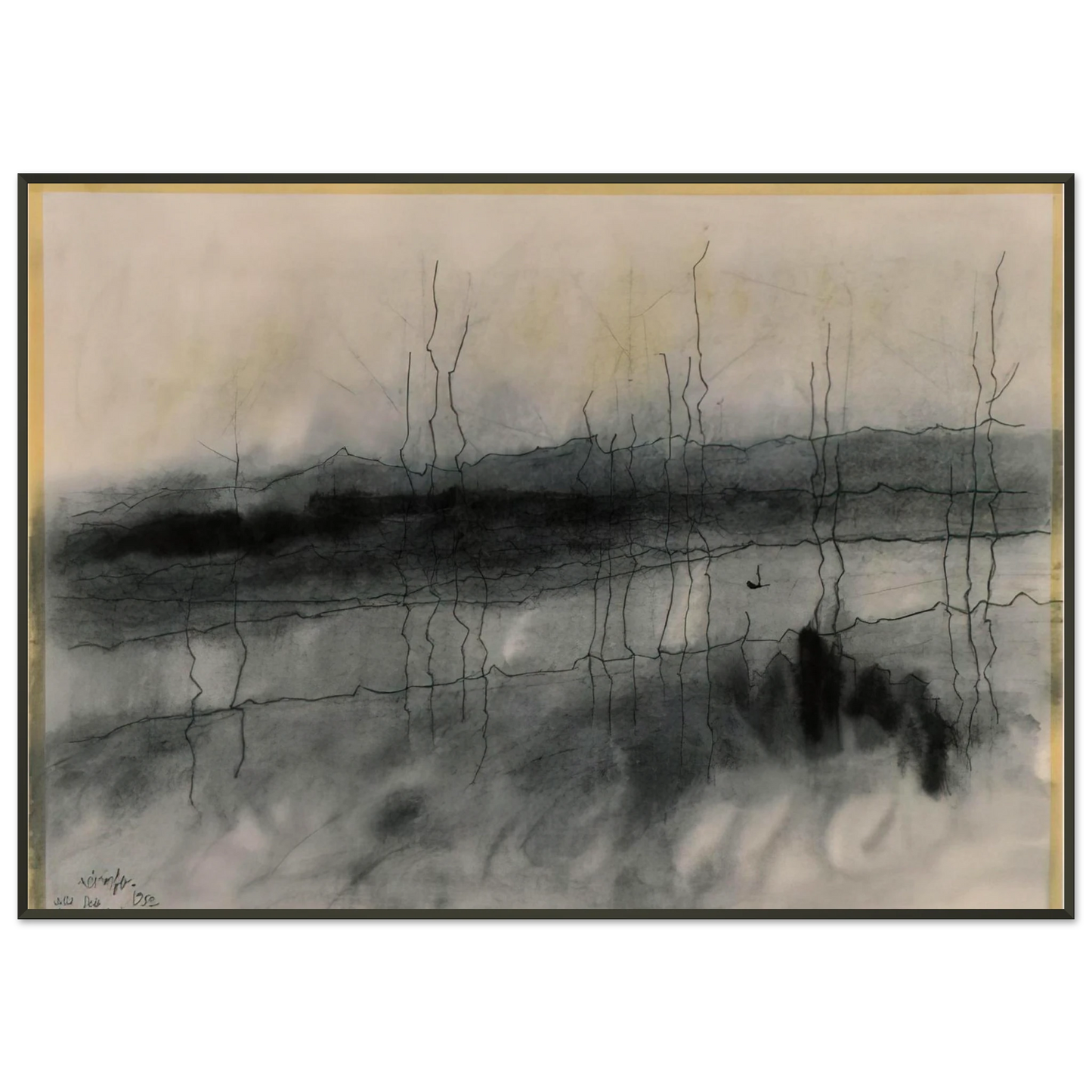Lyonel Feininger  MYSTIC RIVER 1951 Framed Art Print  - Aluminum Frame - 21x29.7 cm / 8x12"