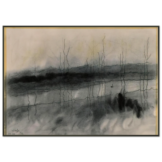 Lyonel Feininger  MYSTIC RIVER 1951 Framed Art Print  - Aluminum Frame - 21x29.7 cm / 8x12"