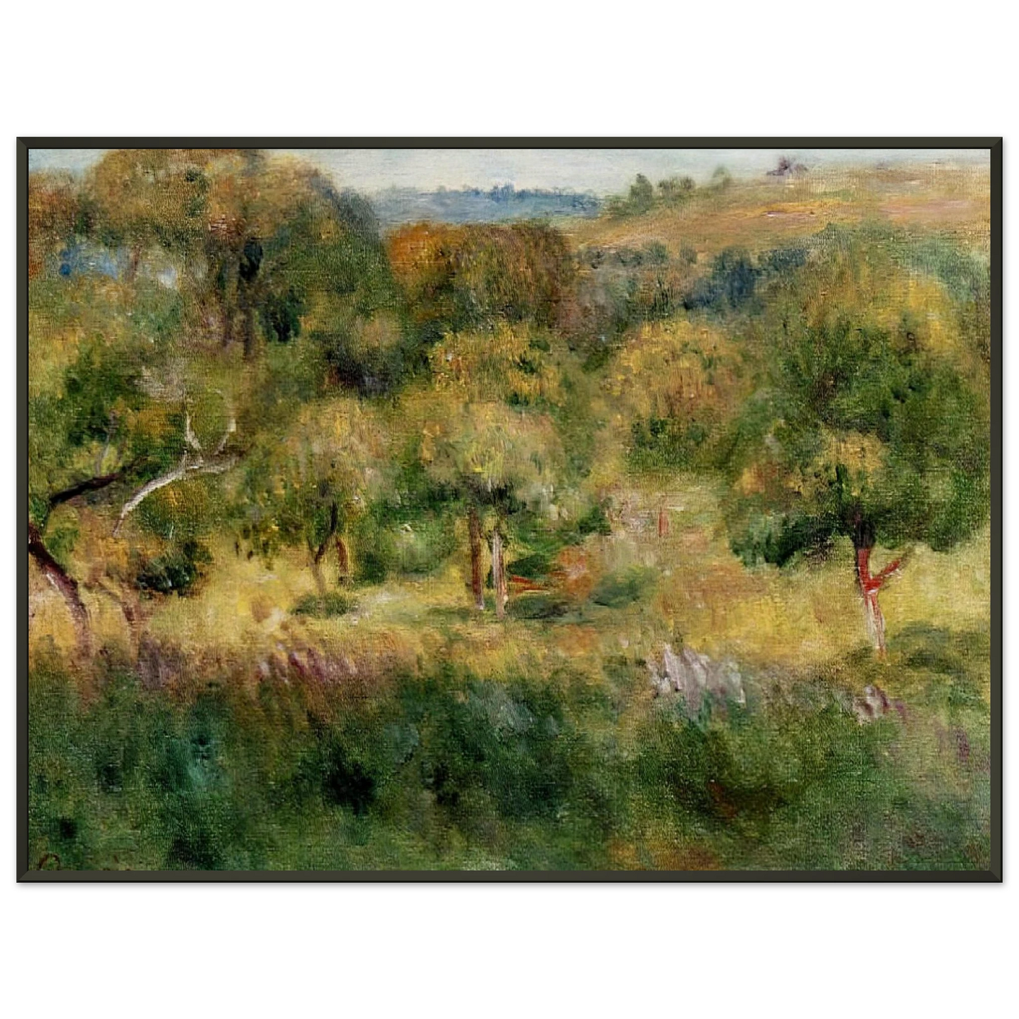 PierreAuguste Renoir  The Edge of the Forest in Brittany Framed Art Print  - Aluminum Frame - 60x80 cm / 24x32 inches
