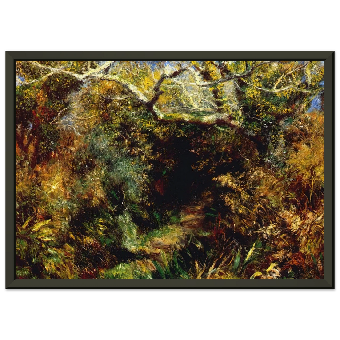 PierreAuguste Renoir  Mediterranean landscape Framed Art Print  - Aluminum Frame - 40x50 cm / 16x20 inches