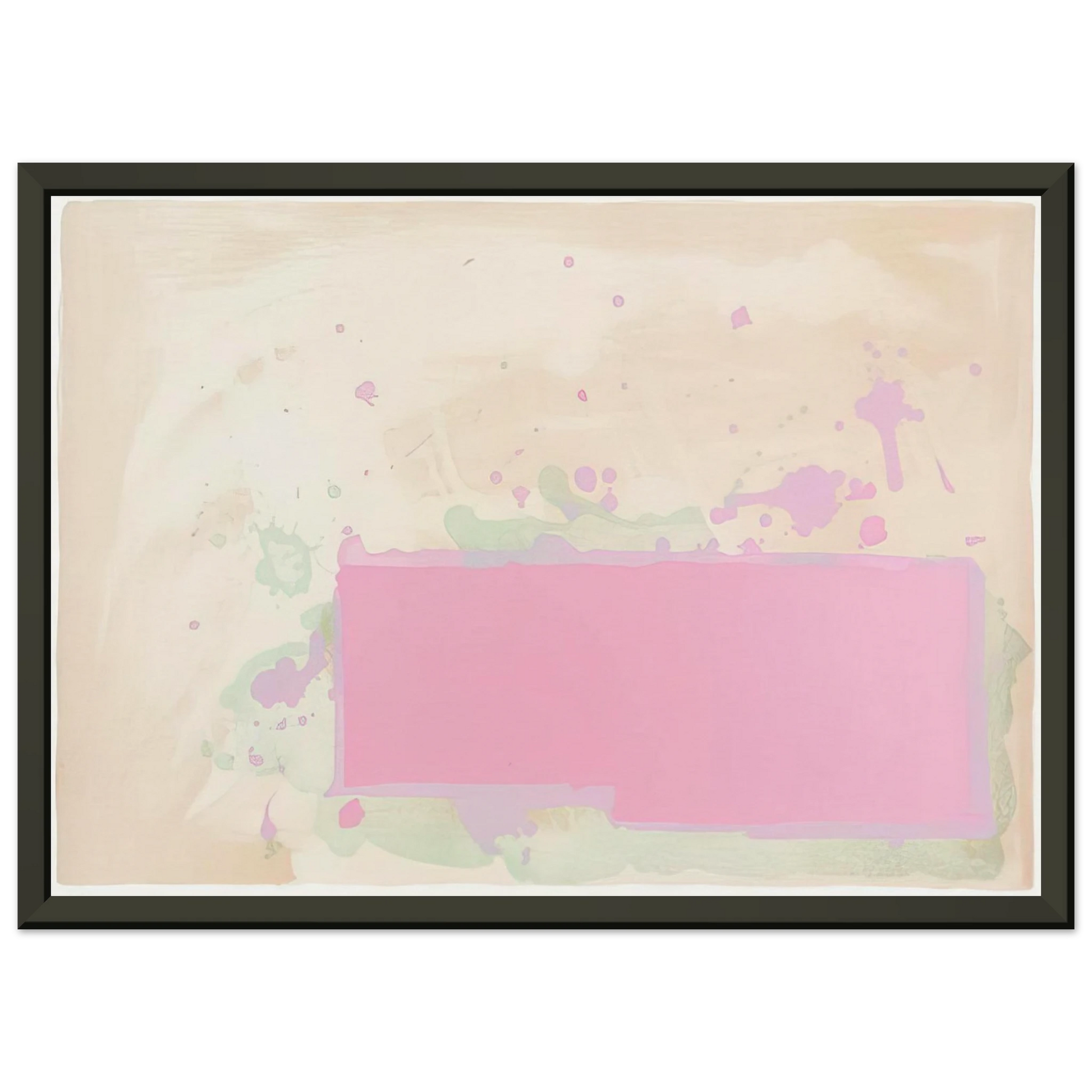 John Hoyland  OrangePinkGreen  1971 Framed Art Print  - Aluminum Frame - 70x100 cm / 28x40 inches