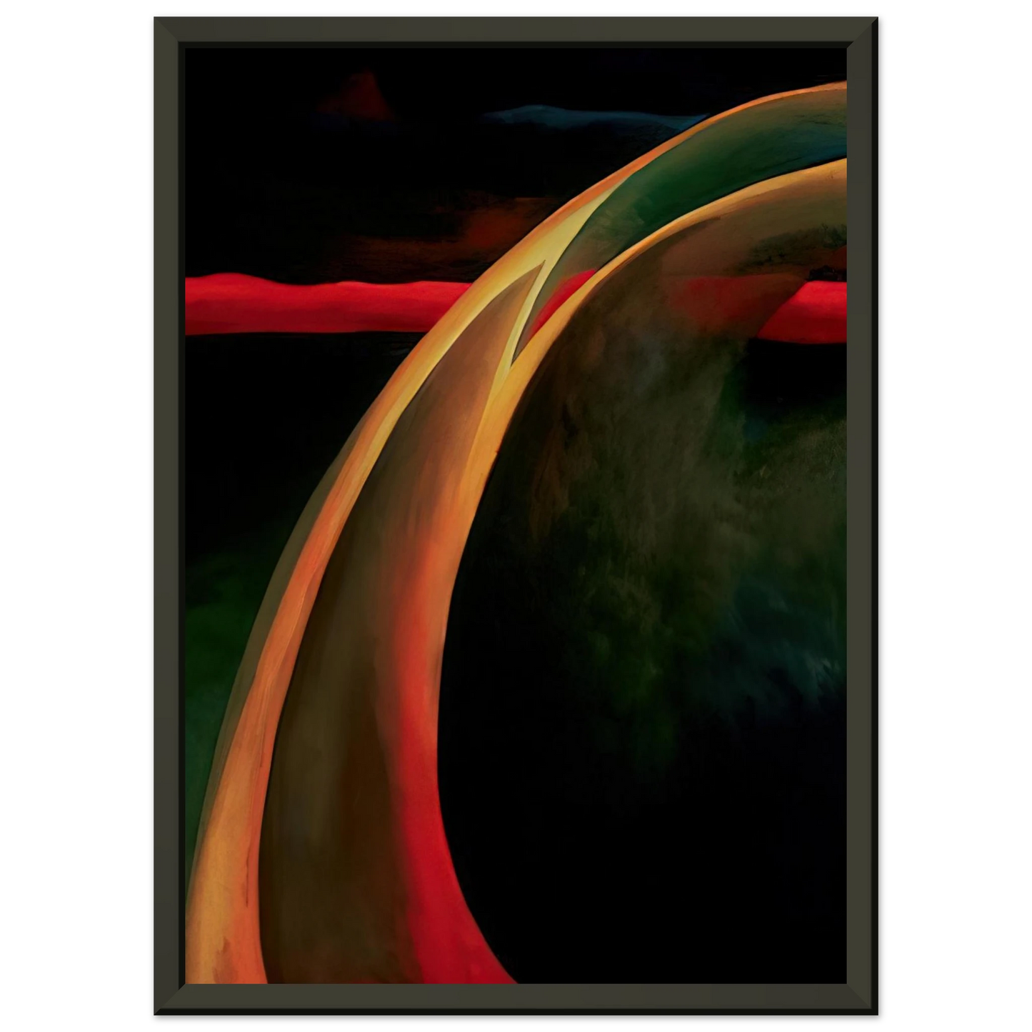 Georgia OKeeffe  Red and Orange Streak Framed Art Print  - Aluminum Frame - 70x100 cm / 28x40 inches