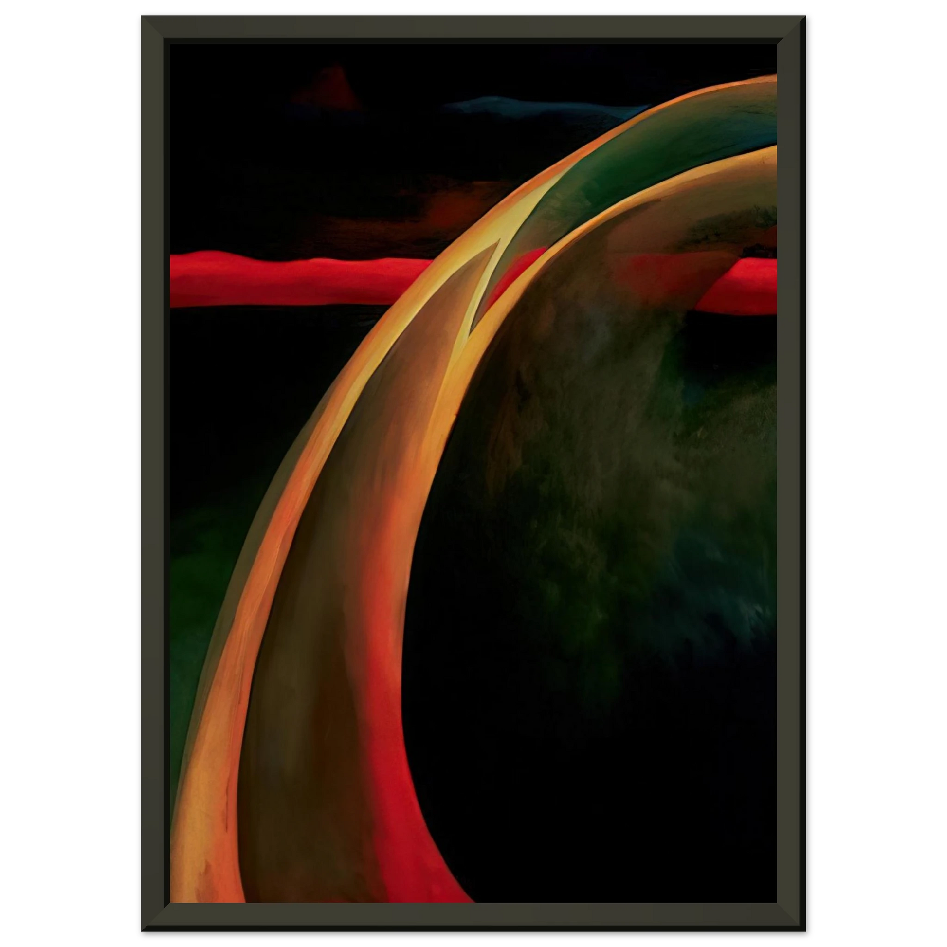 Georgia OKeeffe  Red and Orange Streak Framed Art Print  - Aluminum Frame - 70x100 cm / 28x40 inches
