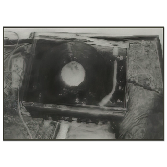 Gerhard Richter  RECORD PLAYER 1988 Framed Art Print  - Aluminum Frame - 21x29.7 cm / 8x12"