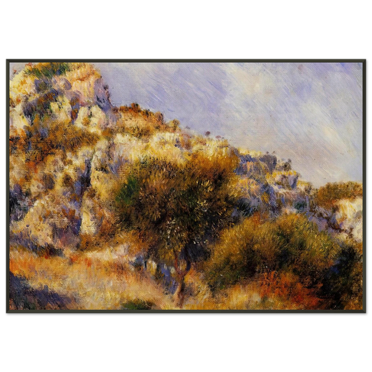 PierreAuguste Renoir  Rocks at lEstaque Framed Art Print  - Aluminum Frame - 21x29.7 cm / 8x12"