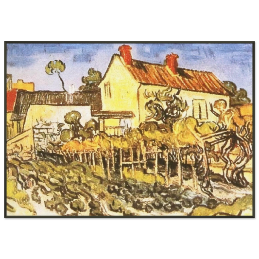 Vincent van Gogh  The House of Pere Eloi Framed Art Print  - Aluminum Frame - 21x29.7 cm / 8x12"