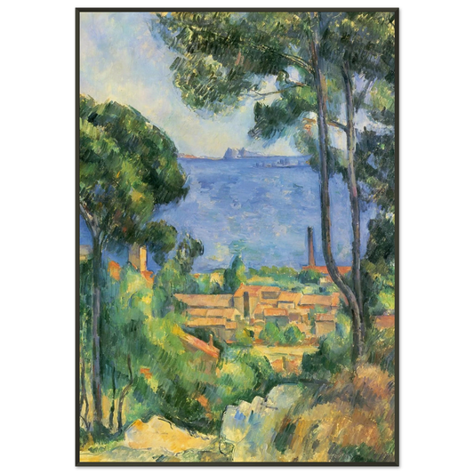 Paul Cezanne  View of LEstaque and Chateaux dIf Framed Art Print  - Aluminum Frame - 21x29.7 cm / 8x12"