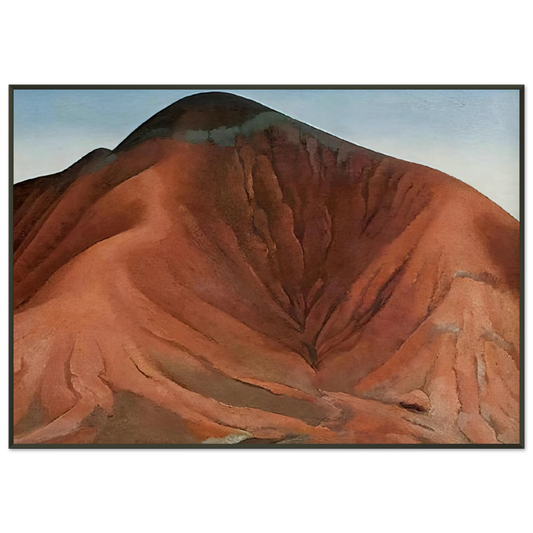 Georgia OKeeffe  Small Purple Hills Framed Art Print  - Aluminum Frame - 21x29.7 cm / 8x12"