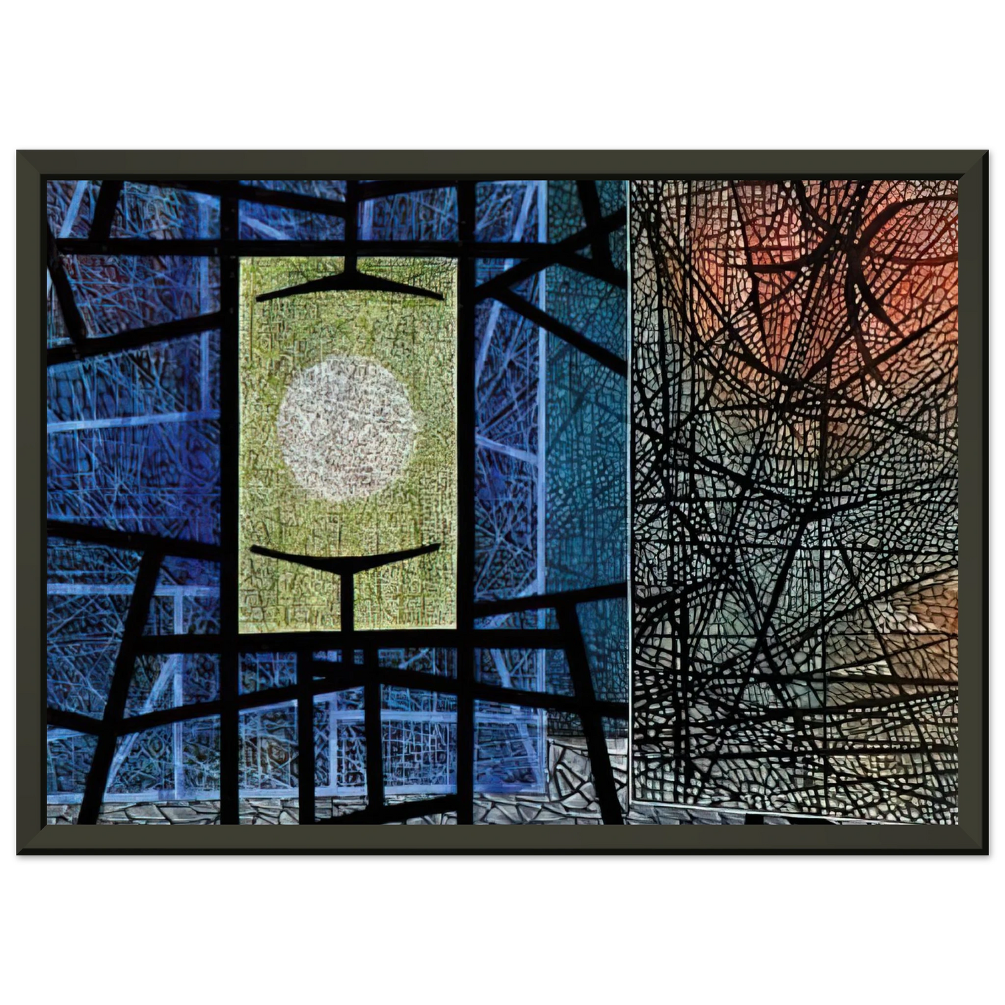 Jimmy Ernst  Equations  1965 Framed Art Print  - Aluminum Frame - 70x100 cm / 28x40 inches