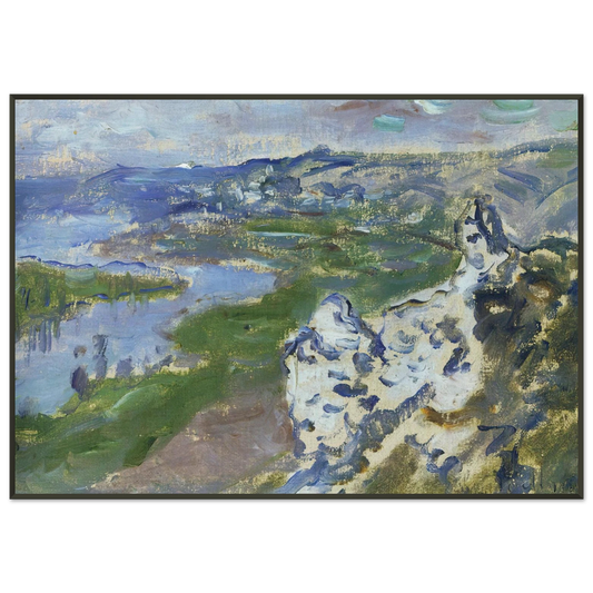 claude monet  The Seine seen from the heights Chantemesle Framed Art Print  - Aluminum Frame - 21x29.7 cm / 8x12"