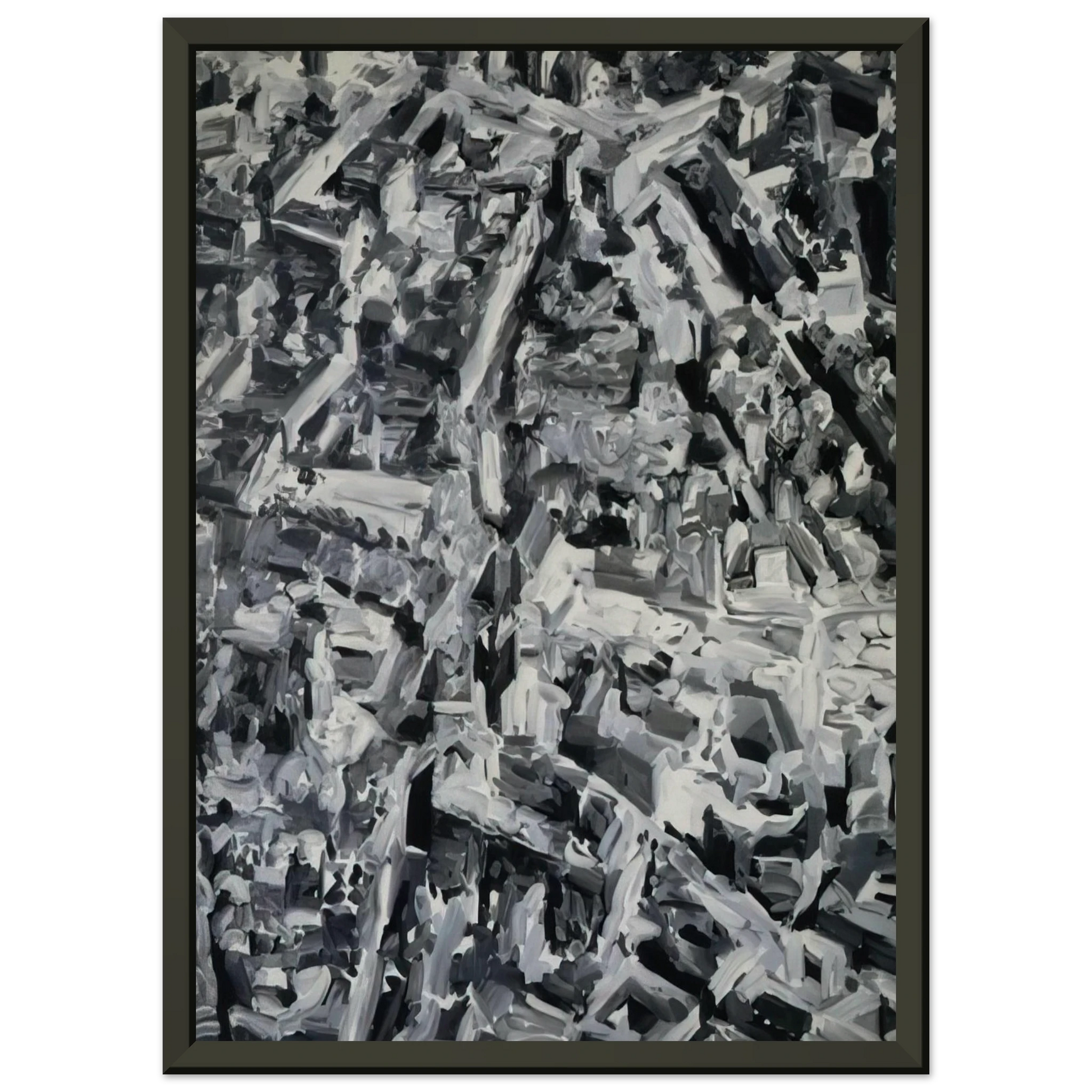 Gerhard Richter  TOWNSCAPE F 1968 Framed Art Print  - Aluminum Frame - 70x100 cm / 28x40 inches