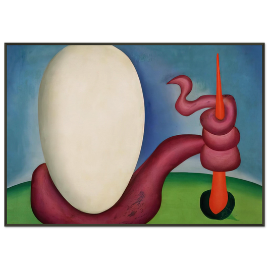 Tarsila do Amaral  The Egg Framed Art Print  - Aluminum Frame - 21x29.7 cm / 8x12"