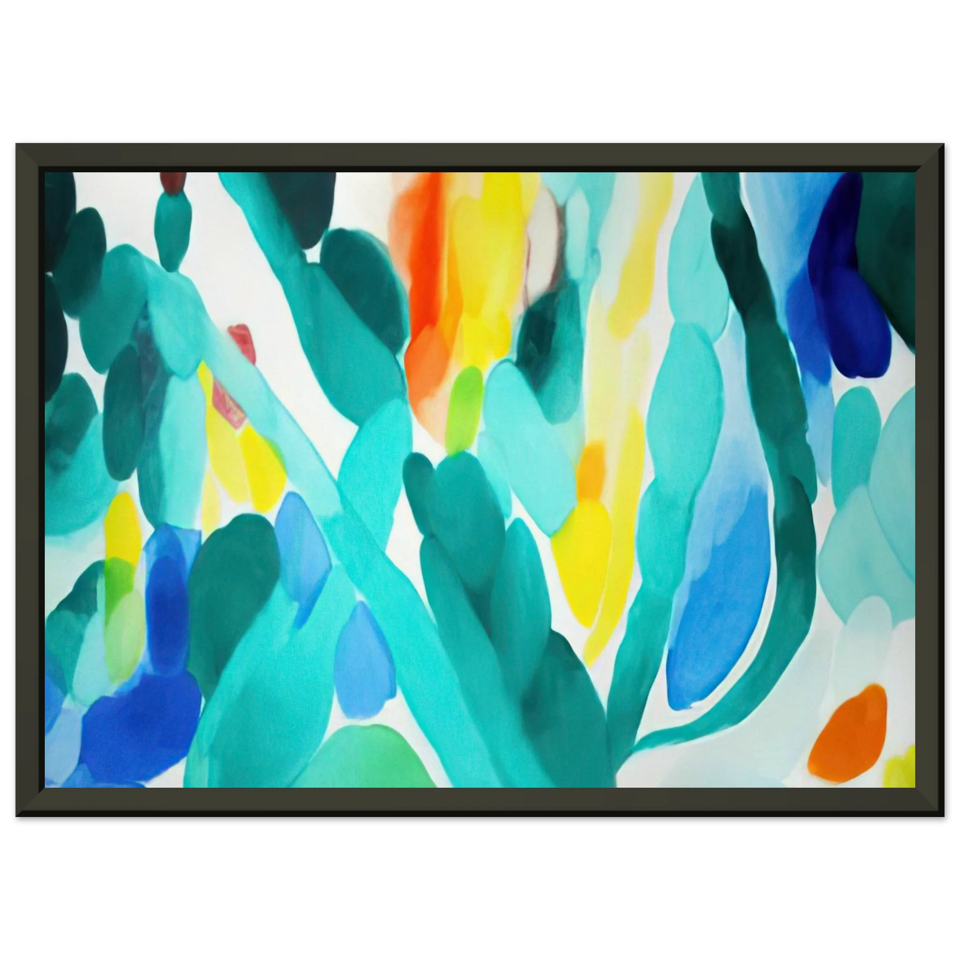 Alice Baber  Green Swing Framed Art Print  - Aluminum Frame - 40x50 cm / 16x20 inches
