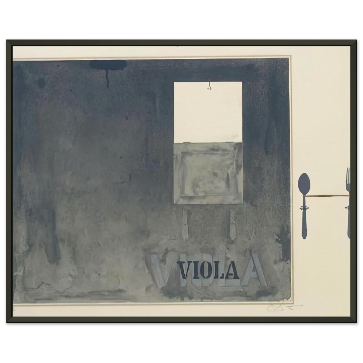 Jasper Johns  VIOLA ULAE 117 Framed Art Print  - Aluminum Frame - 70x100 cm / 28x40 inches