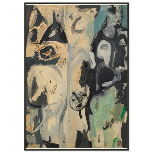 Helen Frankenthaler  Untitled 1950 Framed Art Print  - Aluminum Frame - 21x29.7 cm / 8x12"