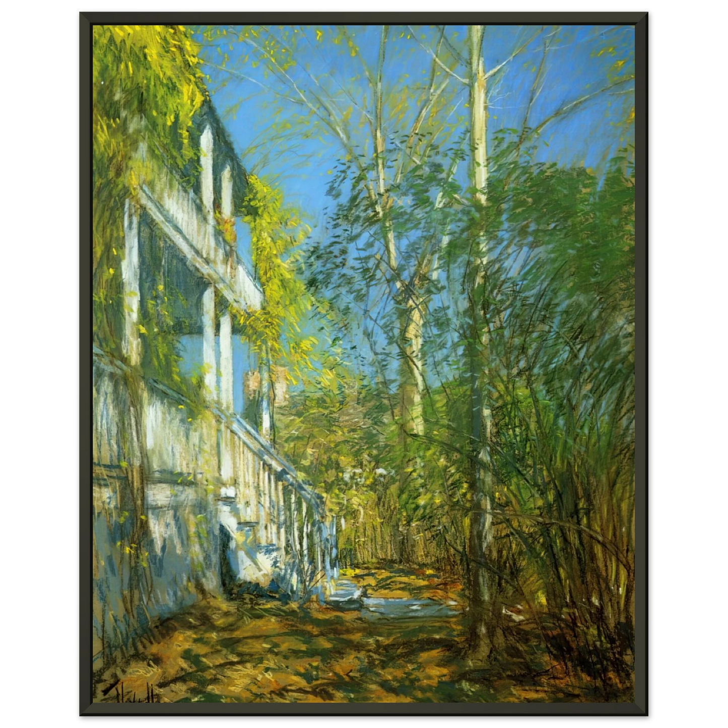 Childe Hassam  Summer at Cos Cob Framed Art Print  - Aluminum Frame - 60x80 cm / 24x32 inches