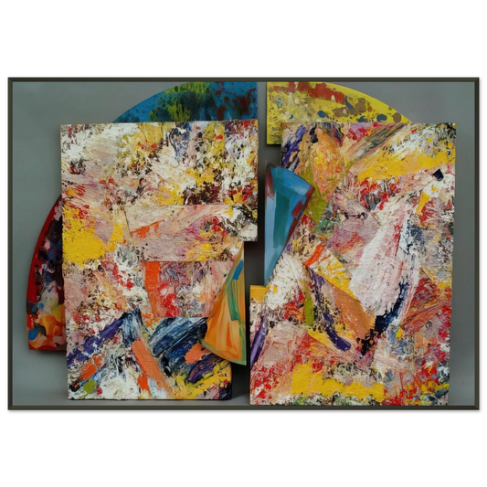 Sam Gilliam  Pearlie Framed Art Print  - Aluminum Frame - 21x29.7 cm / 8x12"