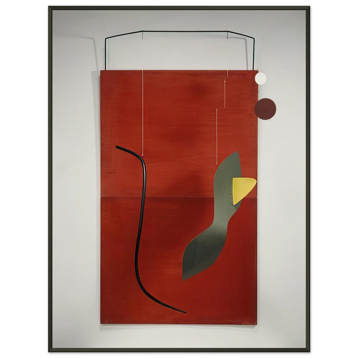 Alexander Calder  RED PANEL 1936 Framed Art Print  - Aluminum Frame - 60x80 cm / 24x32 inches