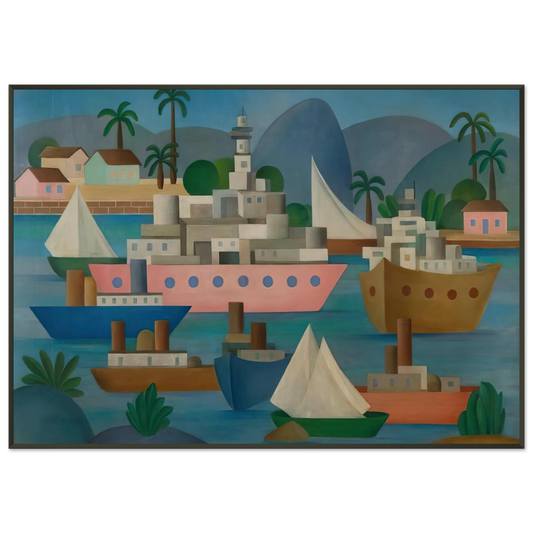 Tarsila do Amaral  Porto I Framed Art Print  - Aluminum Frame - 21x29.7 cm / 8x12"