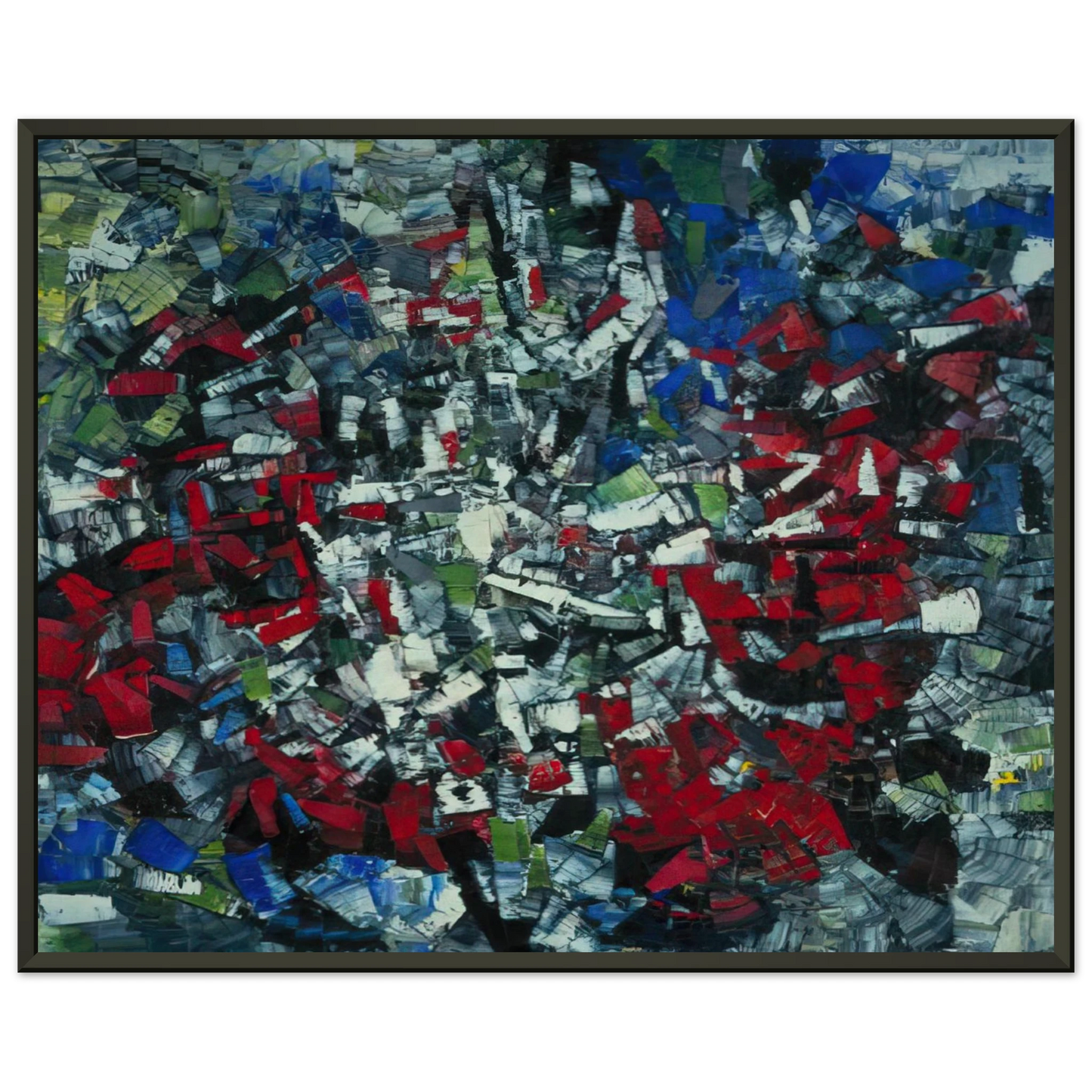 JeanPaul Riopelle  The Wheel II Framed Art Print  - Aluminum Frame - 70x100 cm / 28x40 inches