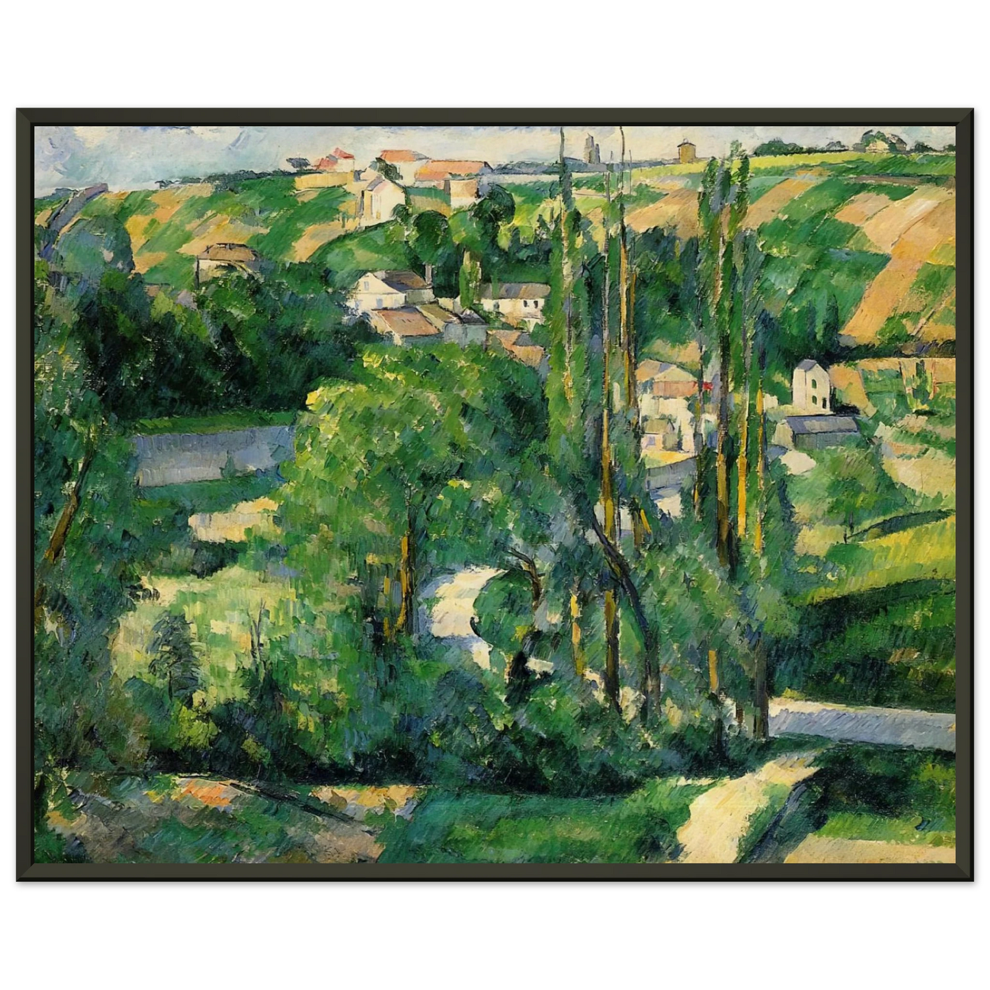 Paul Cezanne  Cote du Galet at Pontoise Framed Art Print  - Aluminum Frame - 40x50 cm / 16x20 inches