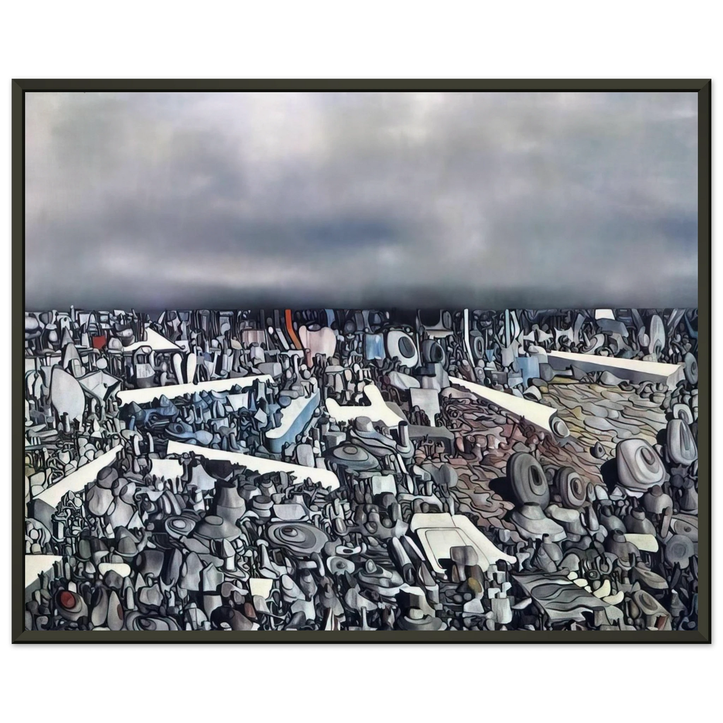 Yves Tanguy  Multiplication of the Arcs Framed Art Print  - Aluminum Frame - 70x100 cm / 28x40 inches